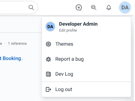 After: Report a bug, in your profile menu