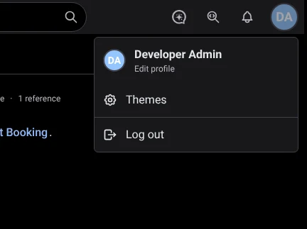 Before: Report a bug, in your profile menu