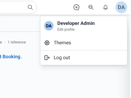 Before: Report a bug, in your profile menu