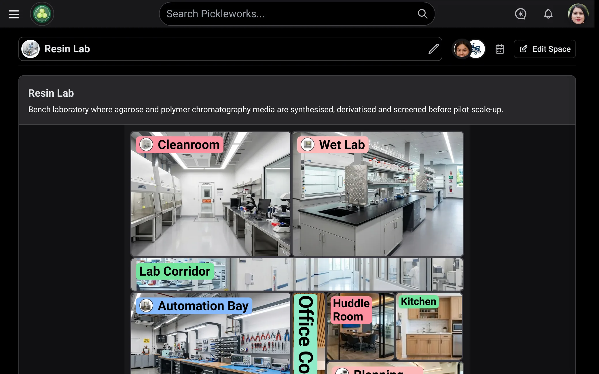The Facilities page in Mantle
