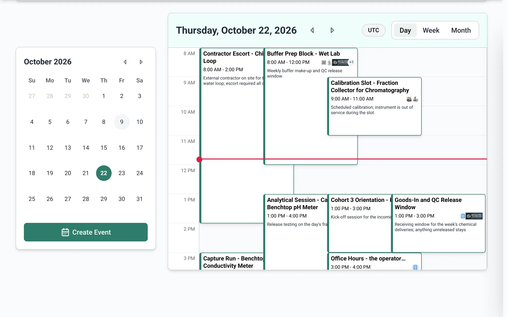 The Reservations page in Mantle